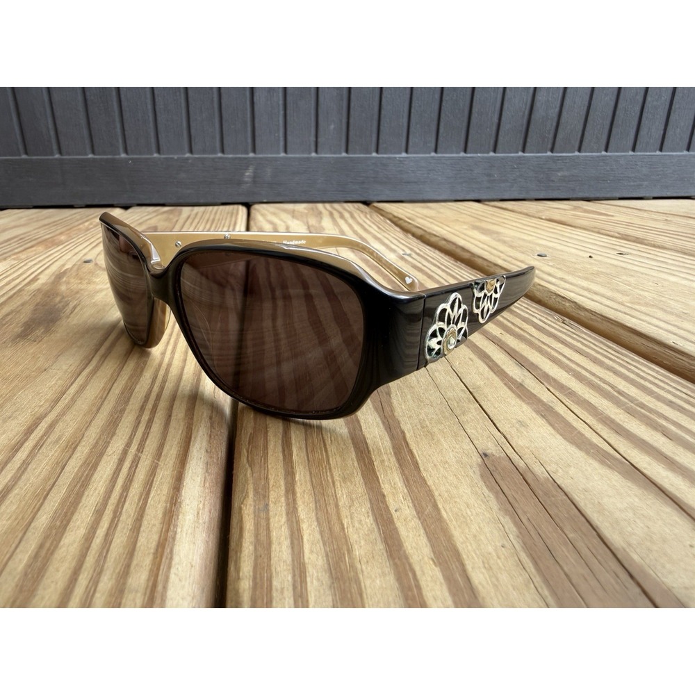 RARE Vintage Brighton Hand Made Titanic Oversized OVAL Sunglasses